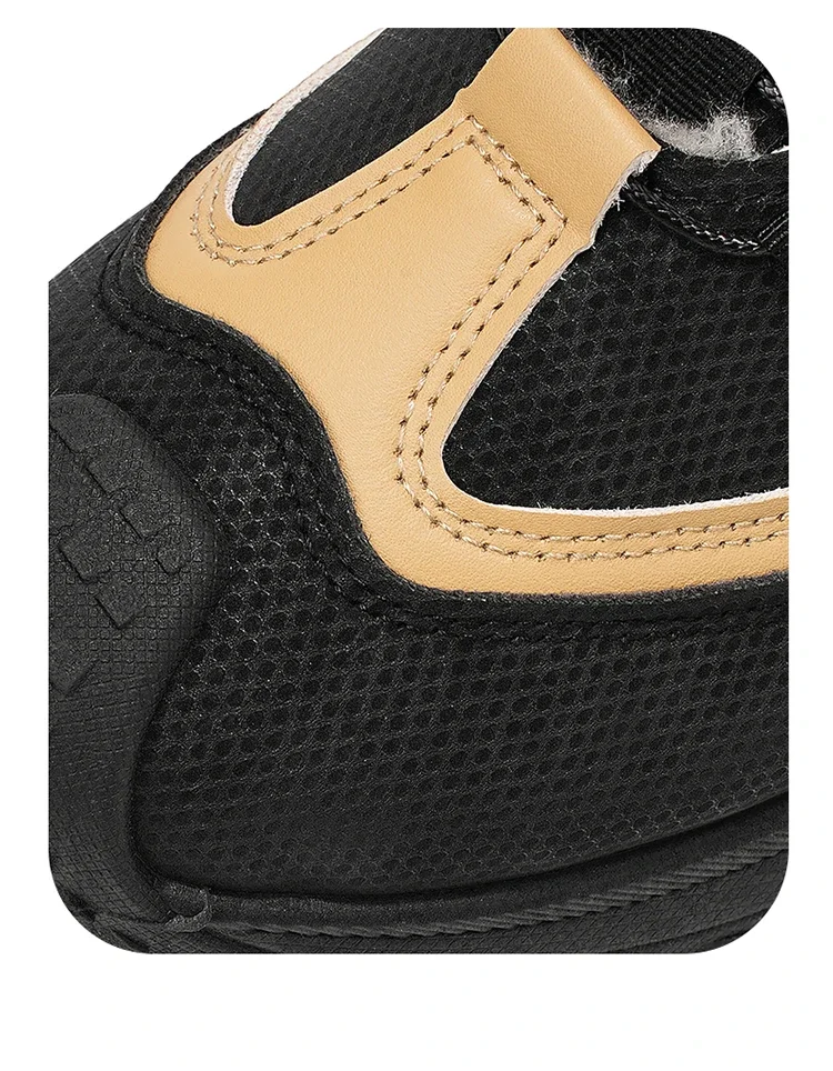 Herren Winter Warme High-Top-Stiefel Fleece-Gefütterte Schneeschuhe mit Drehverschluss Stoßfeste Schuhe mit Dicker Sohle – Detail 3