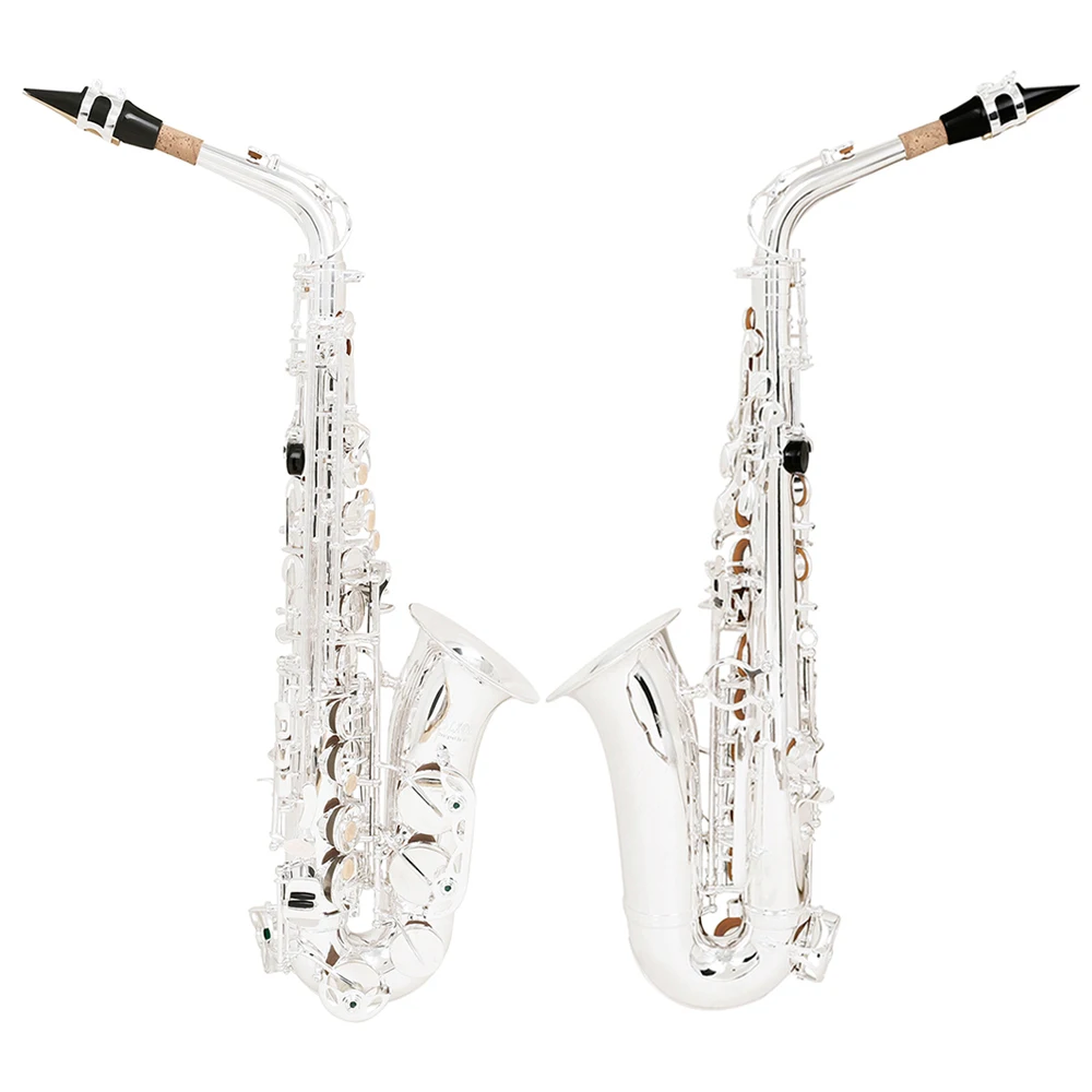 Slade Eb Altsaxophon Messing versilbert e Flat Sax profession elles Holz blasinstrument mit Saxfone Case Schilf Zubehör