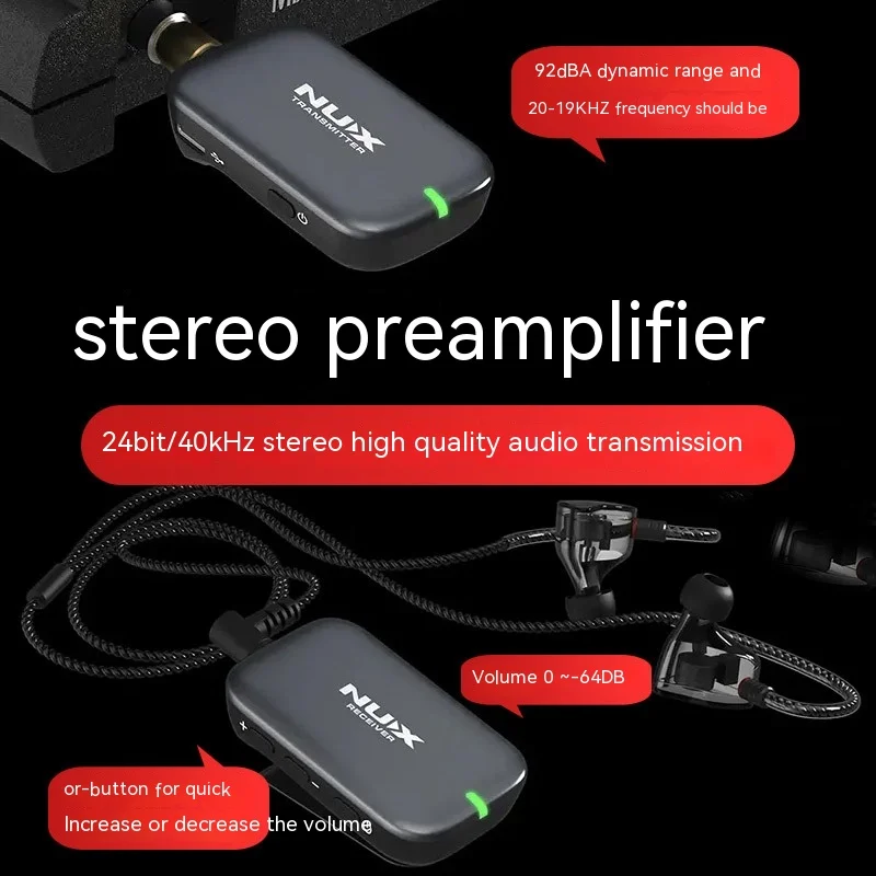 Nux B-7 Psm trasmettitore Wireless ricevitore chitarra elettrica Bass In Ear sistema di monitoraggio Wireless