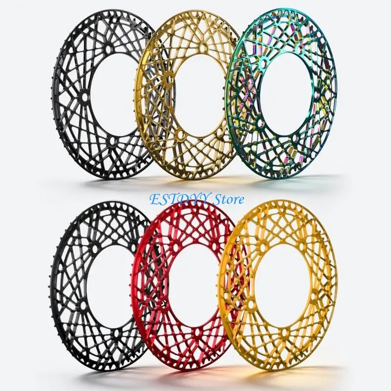 G6DE Aluminum Alloys Bicycles Single Disc Plate Folding Bike 130BCD Chainring Integrated Tooth Plate Protectors Easy to Install view 4