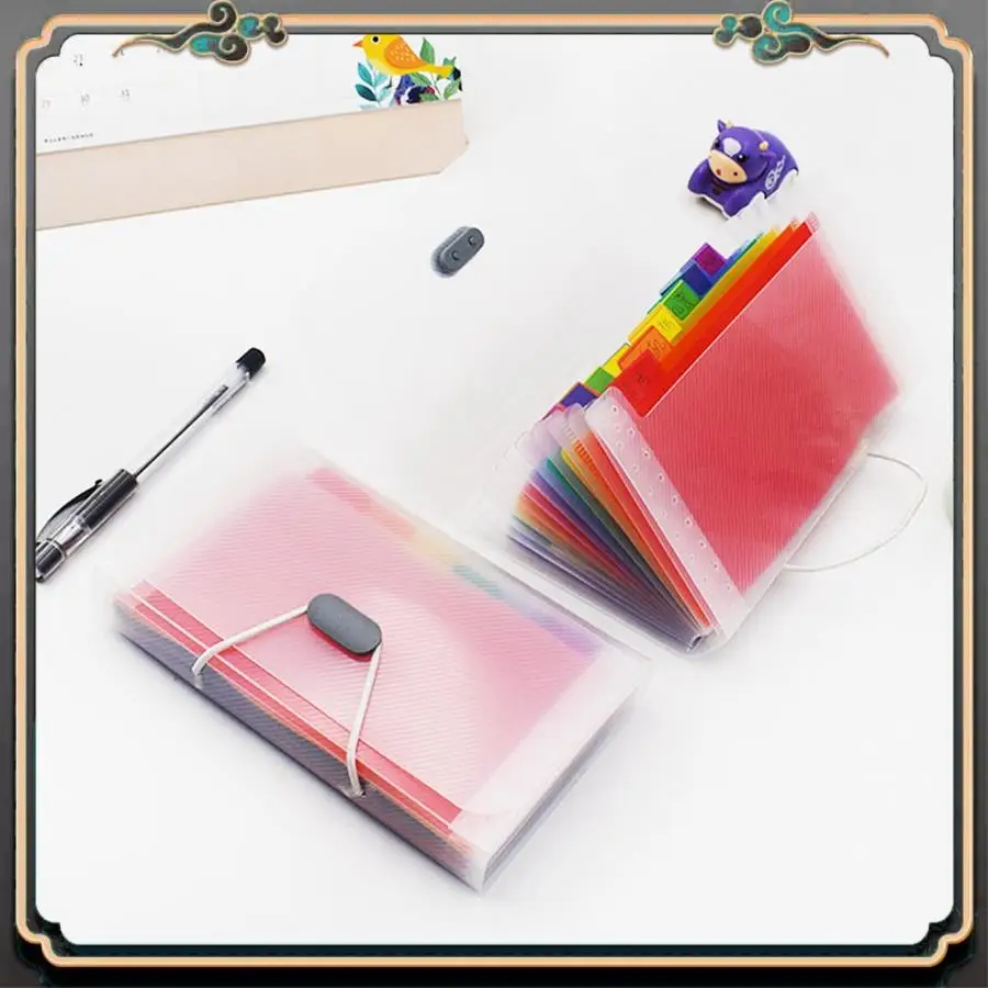 

ASMA-Новая офисная расширяющаяся папка для файлов формата А6, кошелек для органов, 13-слойная радужная подвесная веревка, продукты для хранения документов