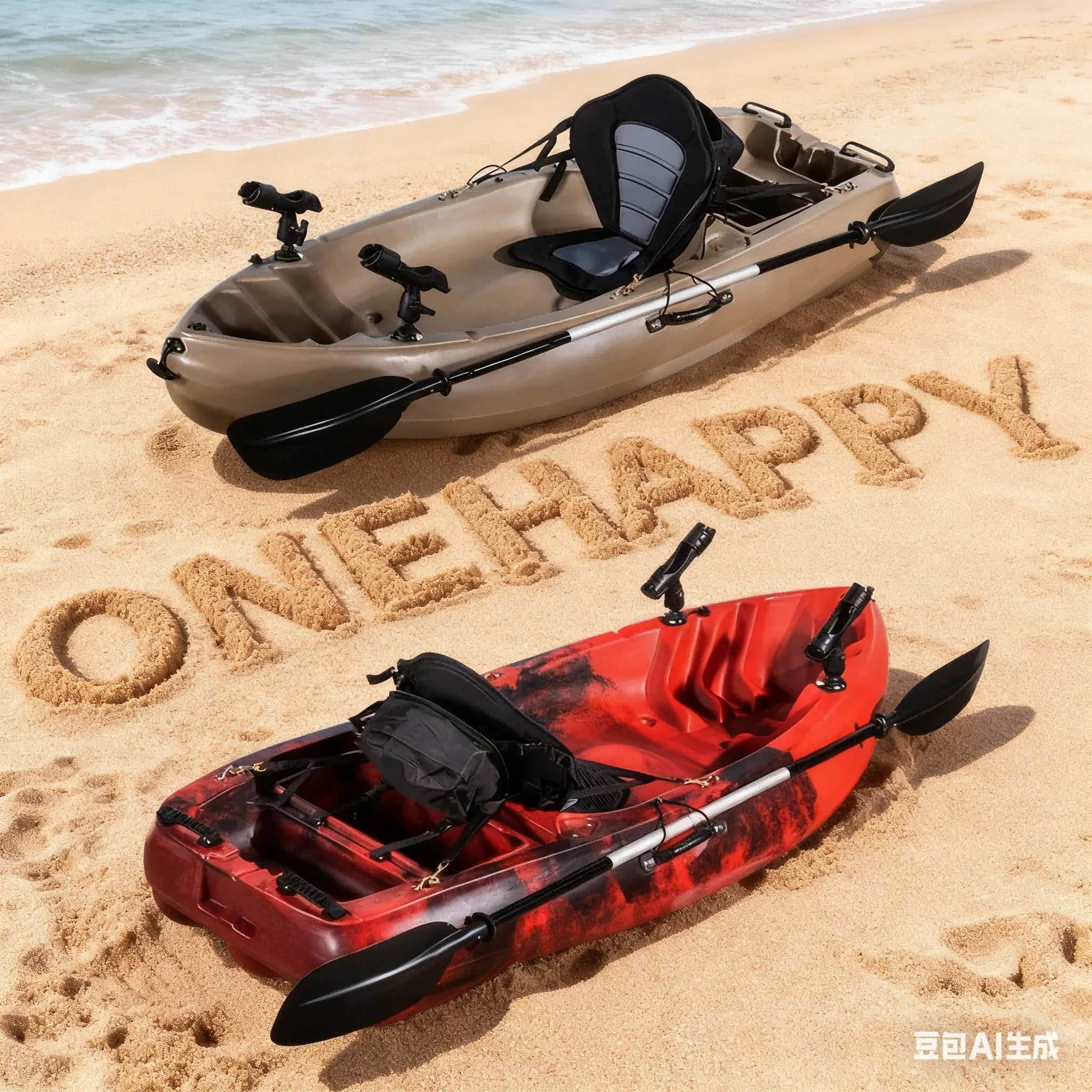 LSF2Meter قوارب الكاياك لصيد الأسماك، قارب صفيد منفرد محمول للبالغين، زورق تجديف يدوي خفيف الوزن لنهر البحيرة والرياضات المائية الخارجية