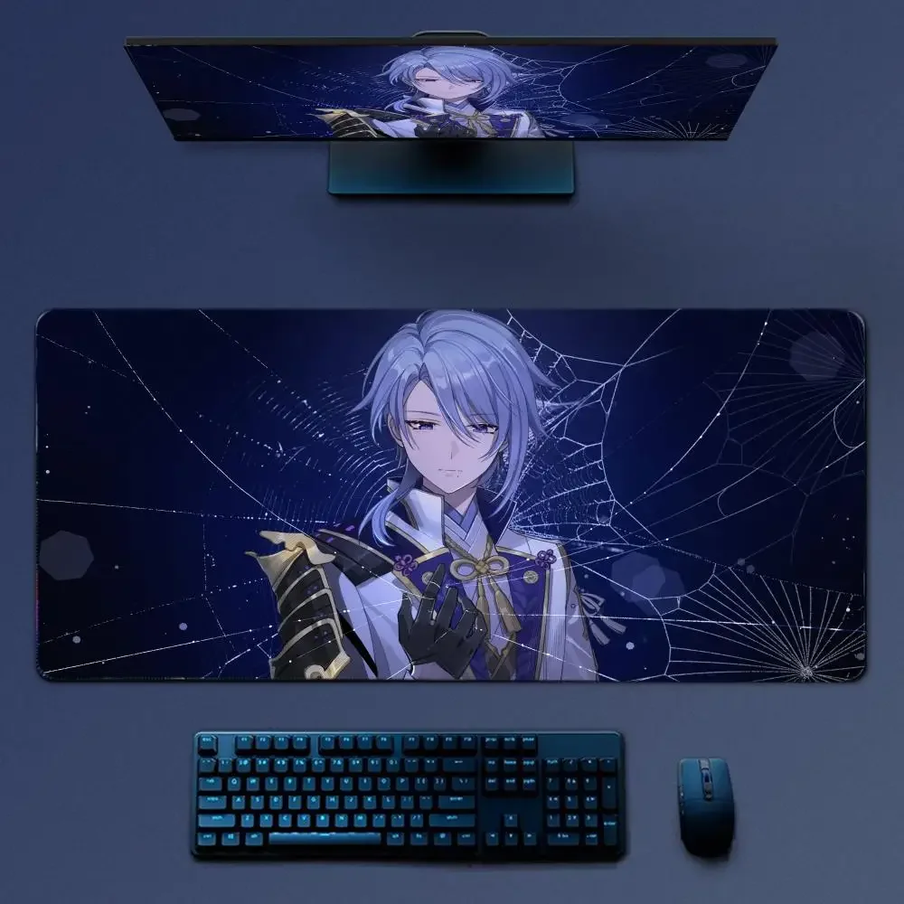 Kamisato Ayato Genshin Impact Mousepad Large Gaming Mouse Pad LockEdge Thickened Computer Keyboard Table Desk Mat