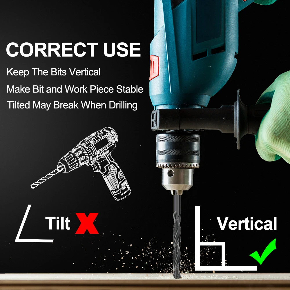 XCAN 1pc HSS Twsit foret 1.0-5.6mm foret à tige droite avec 118 °   Pointe pour outils de perçage recouverts de nitrure de bois et de métal