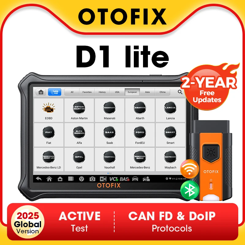 OTOFIX D1 Lite Bidirectional Scan Tool All System Automotive Diagnostic Scanner FCA SGW CANFD DOIP OBD2 Scanner 2 Year Update