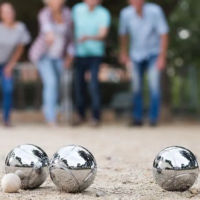 Metal Petanque Ball Set 3 6 8pcs Bocce Game for Outdoor Backyard Lawn Sports and Beach Fun image 3