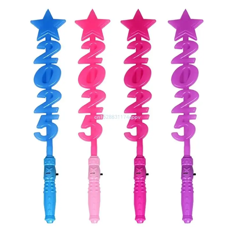 สีสัน Light Up Magical Wand ของเล่นสำหรับเด็กและผู้ใหญ่ฉลองปีใหม่ Dropship