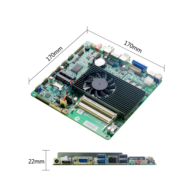 Scheda grafica del computer hd8000 all-in-one A4-5145M itx di potere basso della scheda madre di controllo industriale di AMD Mini