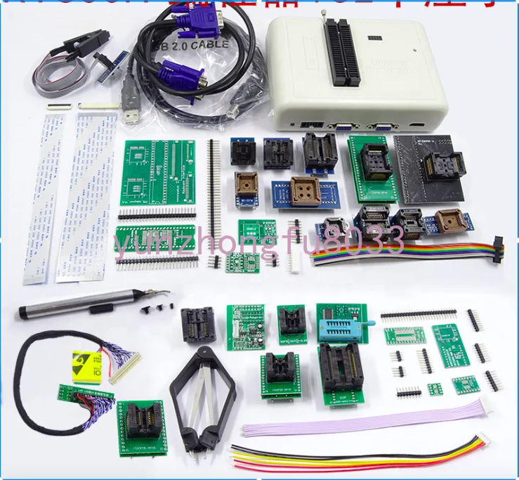 RT809H con adattatori Bios programmatore universale EMMC-Nand FLASH NOR/NAND/EMMC/EC/MCU/ISP Rt 809h programmatore Super veloce