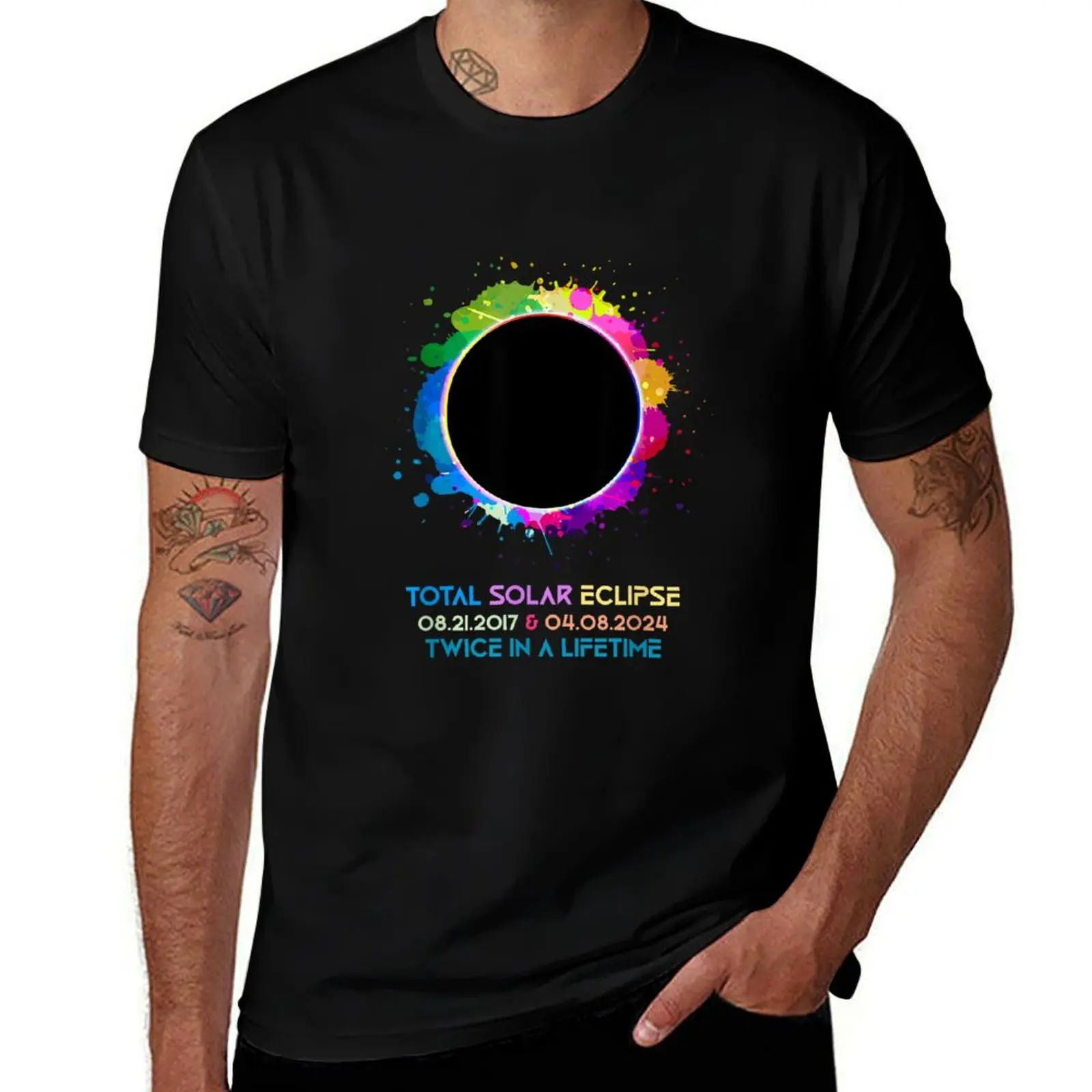 Solar Eclipse 2024 Twice In A Lifetime 2017 Totality T-Shirt Basic Tee Shirt for Everyday Outfit T-Shirt