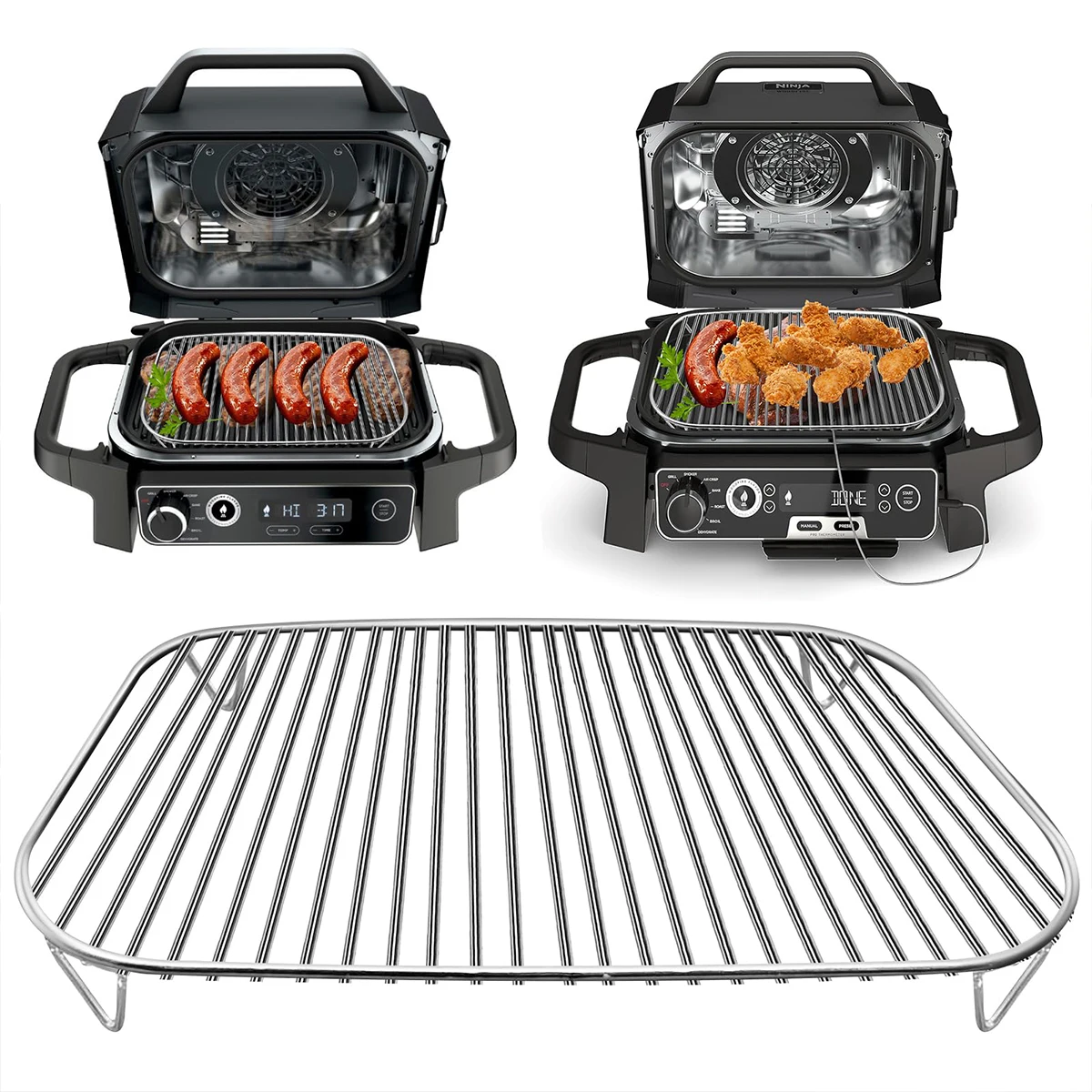 Oven Grill Double Layered Stacked Steaming Rack Suitable For NINJA OG701 OG751 7-In-1 Wood Fire