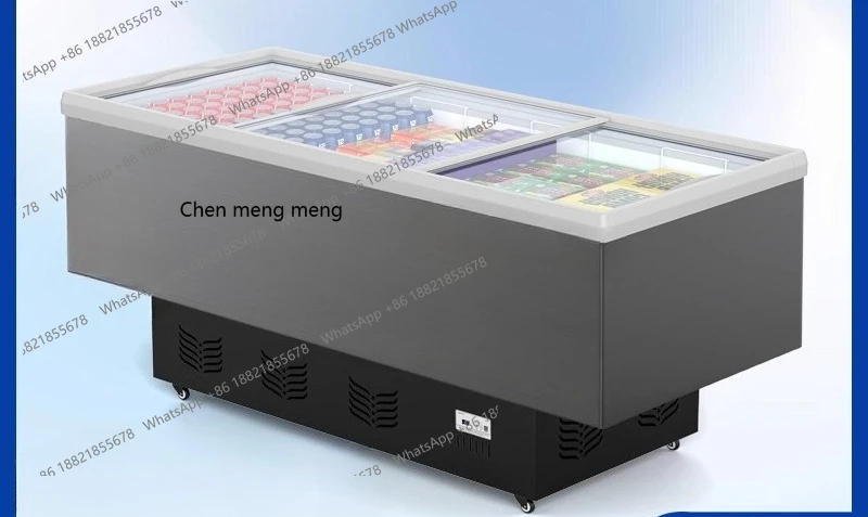 

large-capacity freezer, refrigerator refrigeration display, fresh-keeping and freezing dual-purpose horizontal glass cabinet