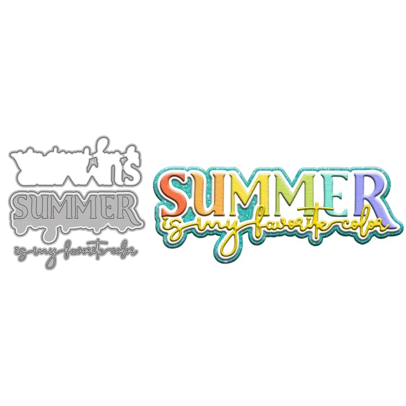 

Summer Is My Favorite Cutting Dies DIY Scrapbooking Supplies Metal Dies Knife Mold For Card Making Albums Craft Decor