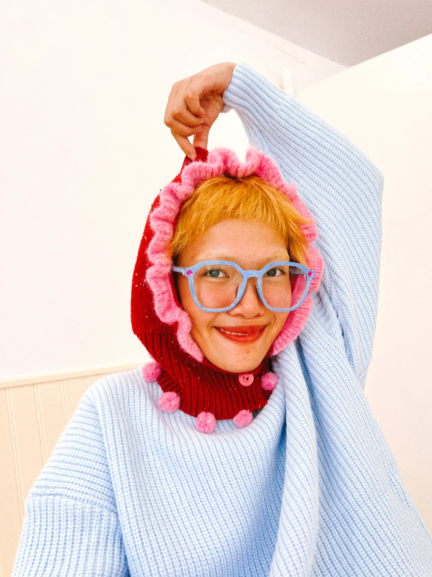 

Uody Original Knitted Floral d Hat Warm Windproof Winter New Year Creative Casual Sle for Women