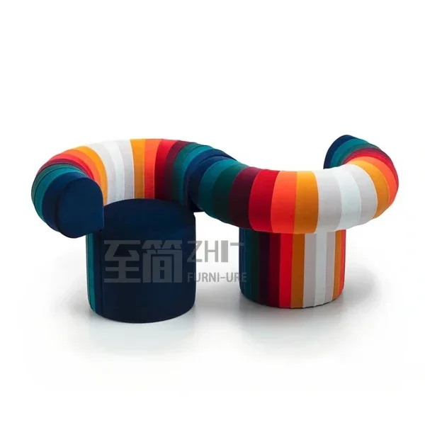 Poltrona colorida do arco-íris do mosaico, sofá do encosto do fã-shaped do lazer, quarto modelo, sala de estar