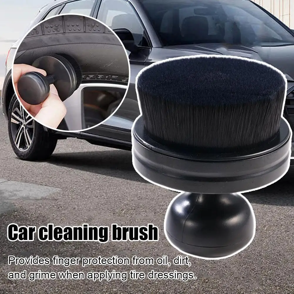 Automobile Tire Dust Removal Brush Sealing Design High Density With Cover Portable Brush Cleaning Tool