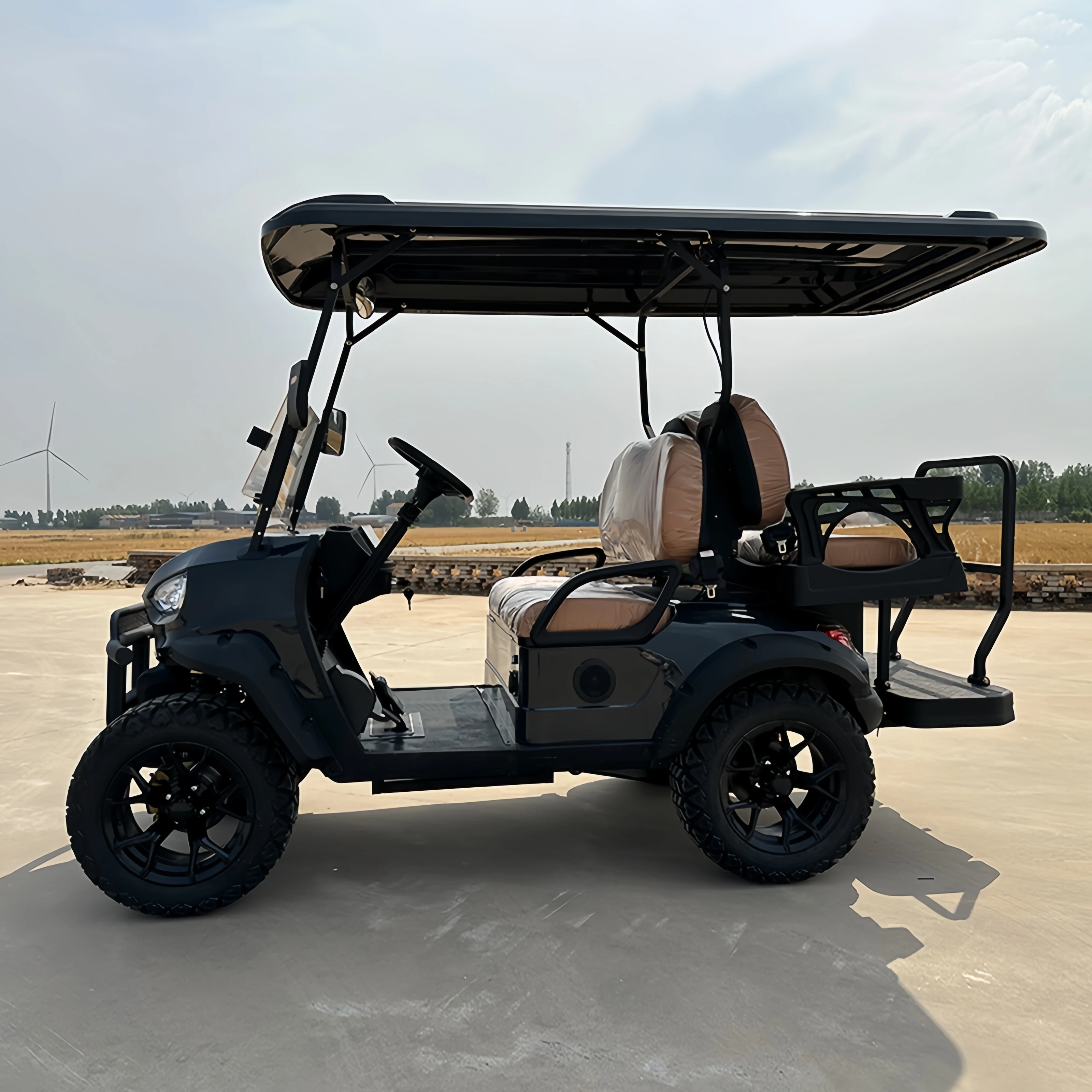 Best Selling 2/4/6 Seater Electric Golf Cart CE Certified Sightseeing Cart with 48V Battery for sale