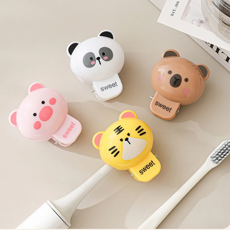 1/2/4 قطعة الحيوانات غطاء رأس حامل لفرشاة الأسنان كليب كابيبارا المحمولة فرشاة الأسنان الكهربائية الغبار واقي رأس غطاء السفر المنزلي