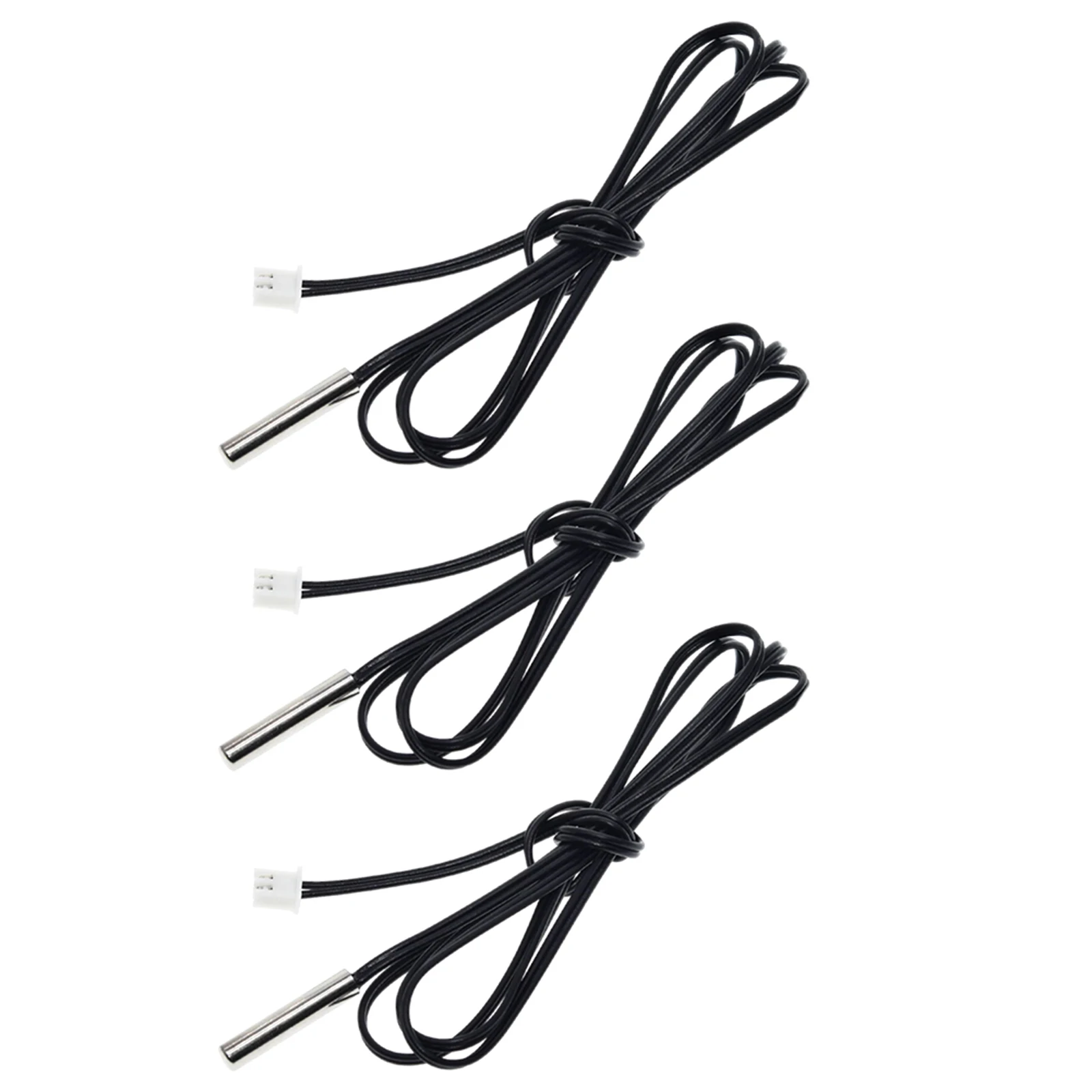 3Pcs 2M 10K 3950 Waterprooff Thermistor Accuracy Temperature Sensor Wire Cable Probe -25 To 125 Degree Celsius