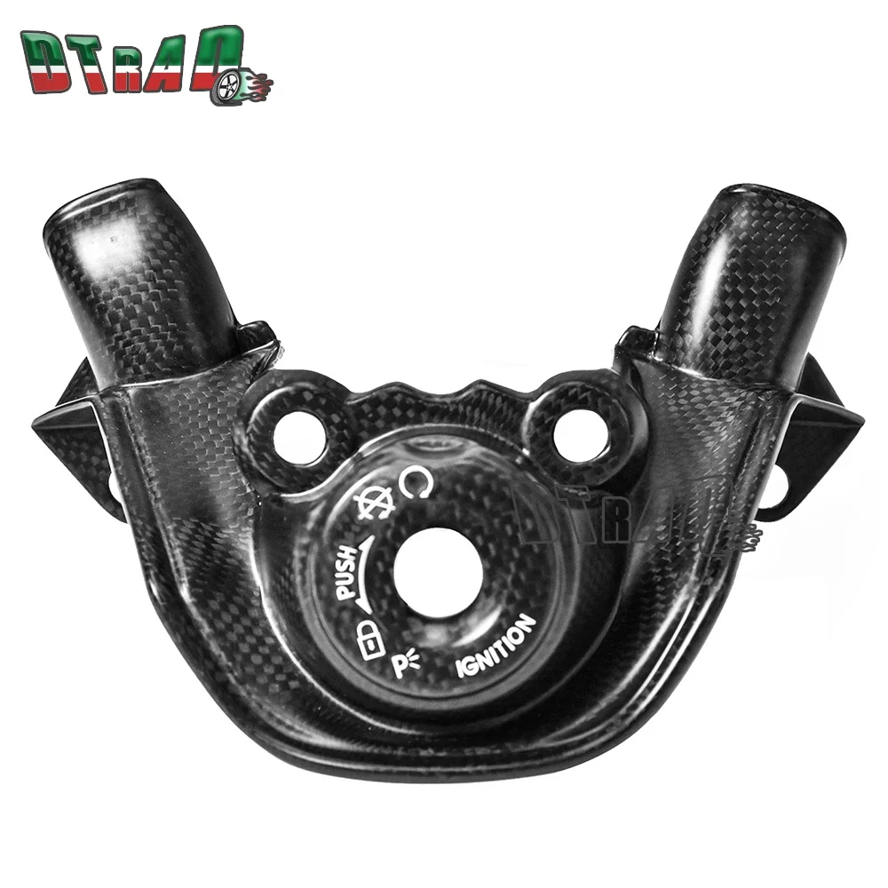 Motorcycle Carbon Fiber Key Ignition Cover Cap For Ducati Streetfighter STF V4 2020-2023 2024 Fairing Kit Modified Part New Logo