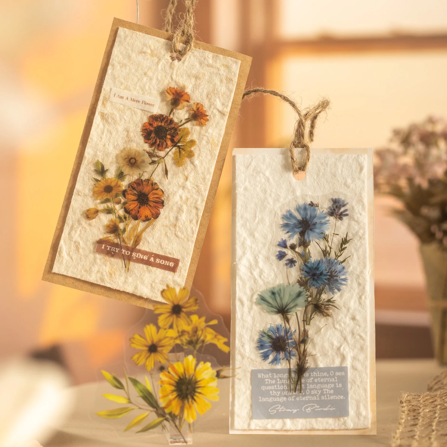 Prelude To Dried Flower Series Vintage Plant Floral Landscape PET Sticker Creative DIY Journal Material Collage Stationery