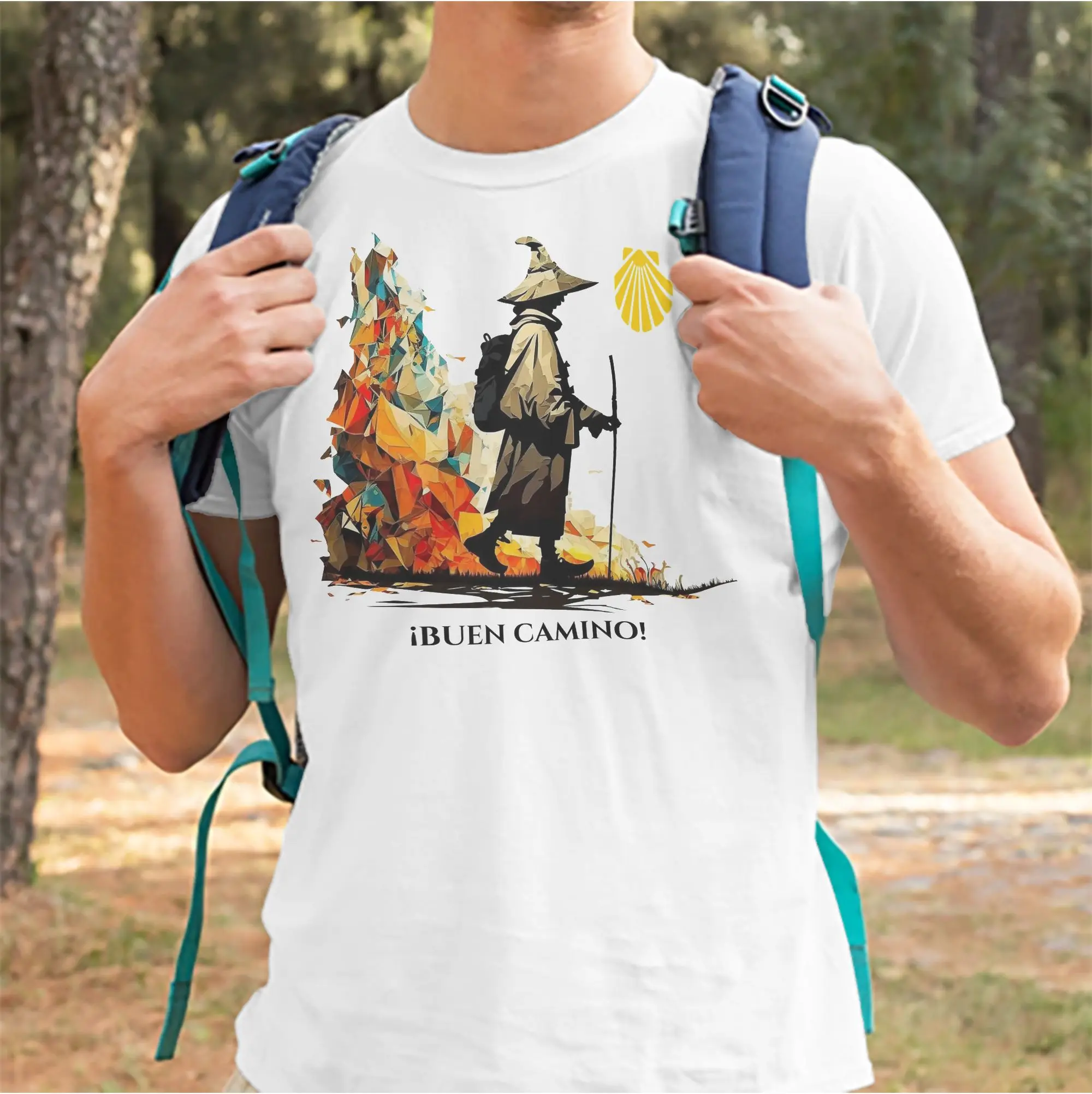 Men Women's T-Shirts El Camino de Santiago Pilgrim Casual Cotton Tees Short Sleeve  T Shirt Round Neck Clothing Graphic Printed