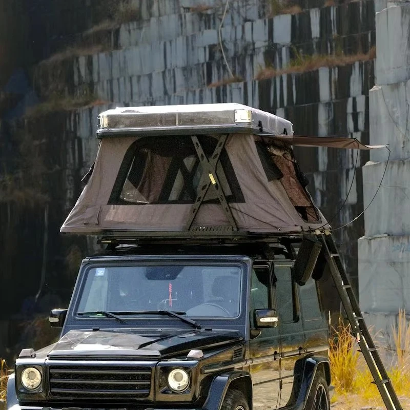 Automatic Hard Shell Roof Top Tent with Transparent Roof 360 Panoramic View Wireless Remote Control for 4x4 Vehicle Camping