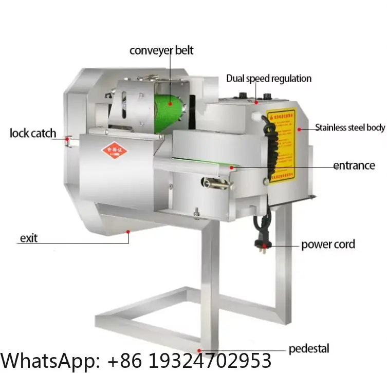 Fully Automatic Electric Vegetable Cutter Fruit Cutting Slicing Machine for Scallion Rice Pepper Onion-for Cafeteria