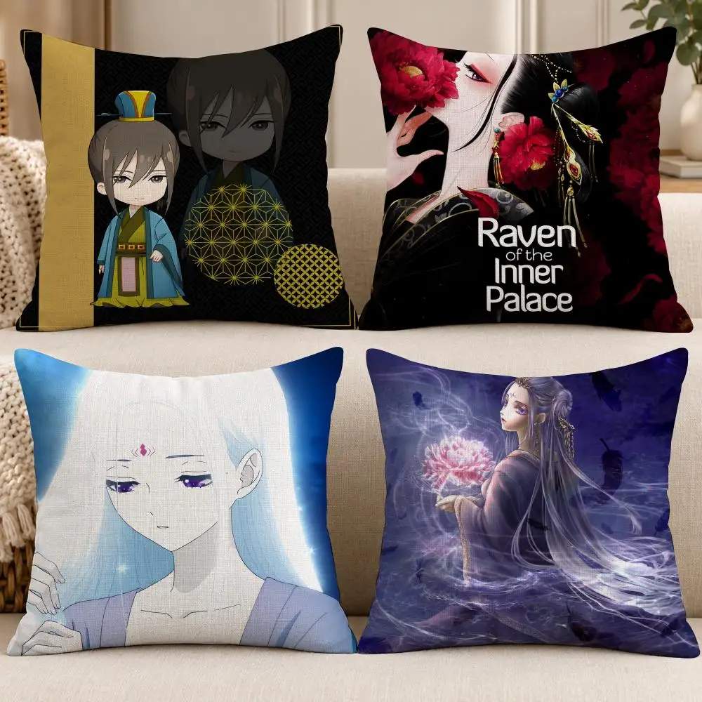 Anime Fantasy R-Raven of the Inner Palace Cushion Cover Soft Short Cover Washable Sofa Bed Dorm Garden Home Office Chair Decor