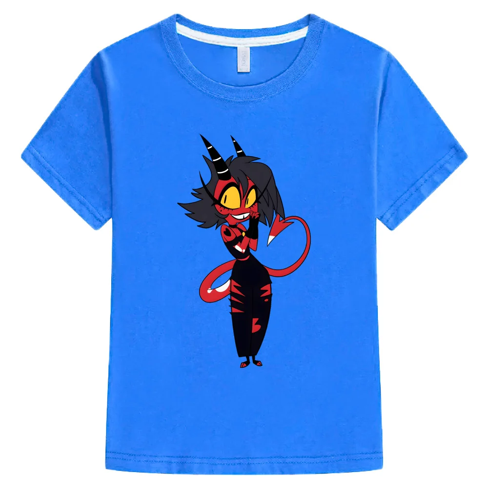 ميلي - Helluva Boss 2025NEW تي شيرت كارتوني مطبوع لطيف مانغا 100% قطن تي شيرت جمالي كارتوني للأولاد/الفتيات تي شيرت #3