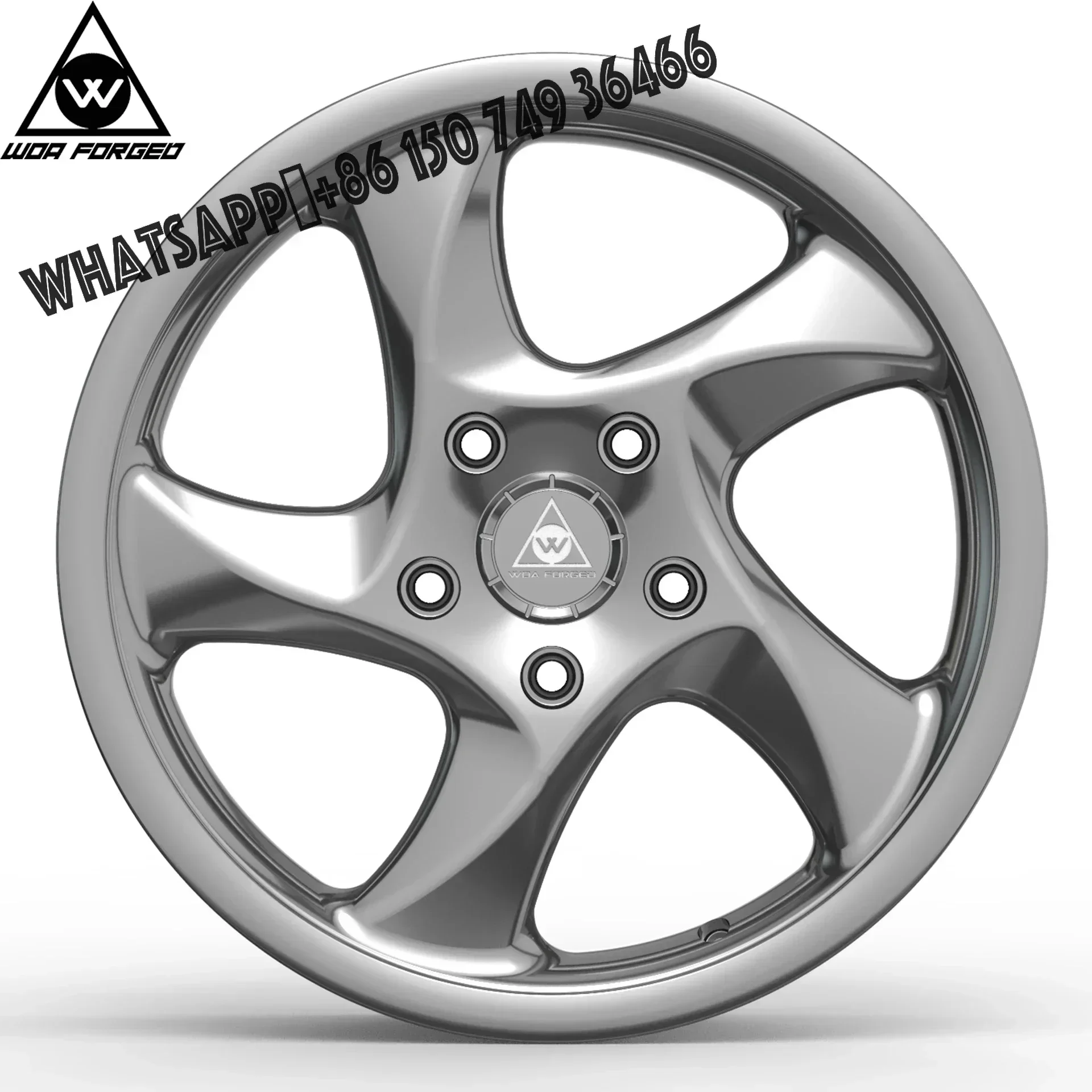 6061-T6 WOAFORGED Customized Alloy Car Rims Forged Passenger Car Wheels Glossy Silver Aluminum 18 19 20 21 22 Inch Light