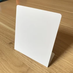 Blank White Customized NFC Table Display 13.56MHz 888bytes Google Reivew card NFC Desk Stand for UV Printer Customize