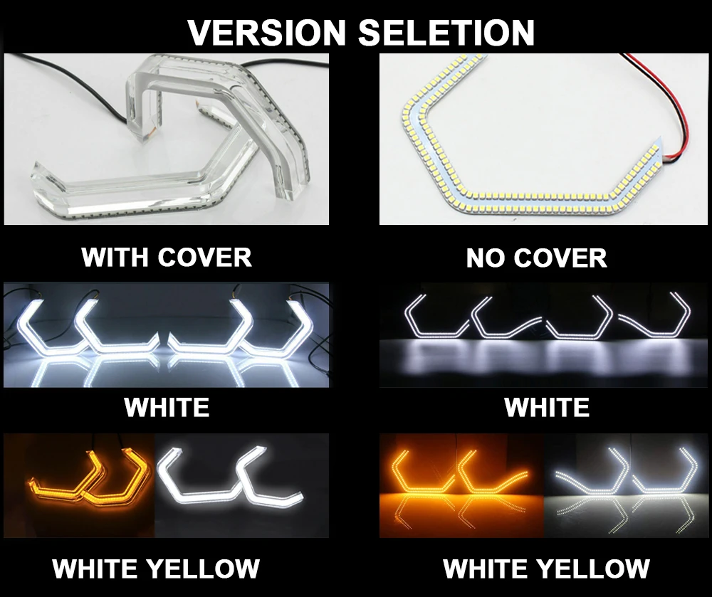 السوبر مشرق كريستال M4 نمط LED عيون الملاك لمبة حلقة ثنائي اللون العلوي لسيارات BMW 2 3 4 5 سلسلة F10 F11 F13 F18 F22 F25 X3 X5 #3