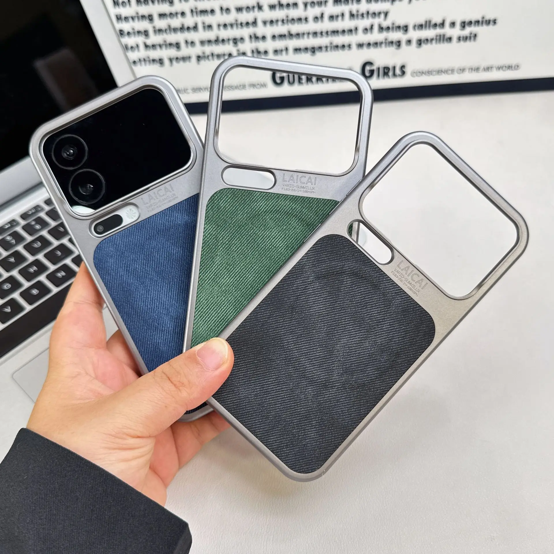 

Denim Fabric Texture for MagSafe Magnetic Phone Case for Xiaomi 17 Pro Max Mi17 Pro Anti-Scratch Business Shockproof Funda