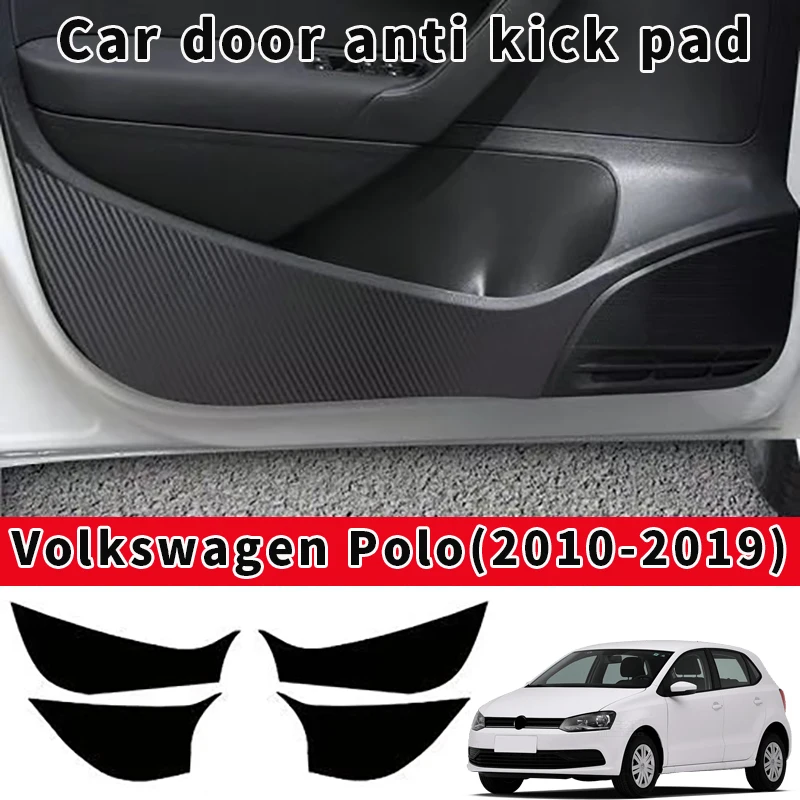 

For Volkswagen Polo 2018 Car door anti kick pad, door panel protective pad, anti stepping and anti dirt pad Interior Accessorie