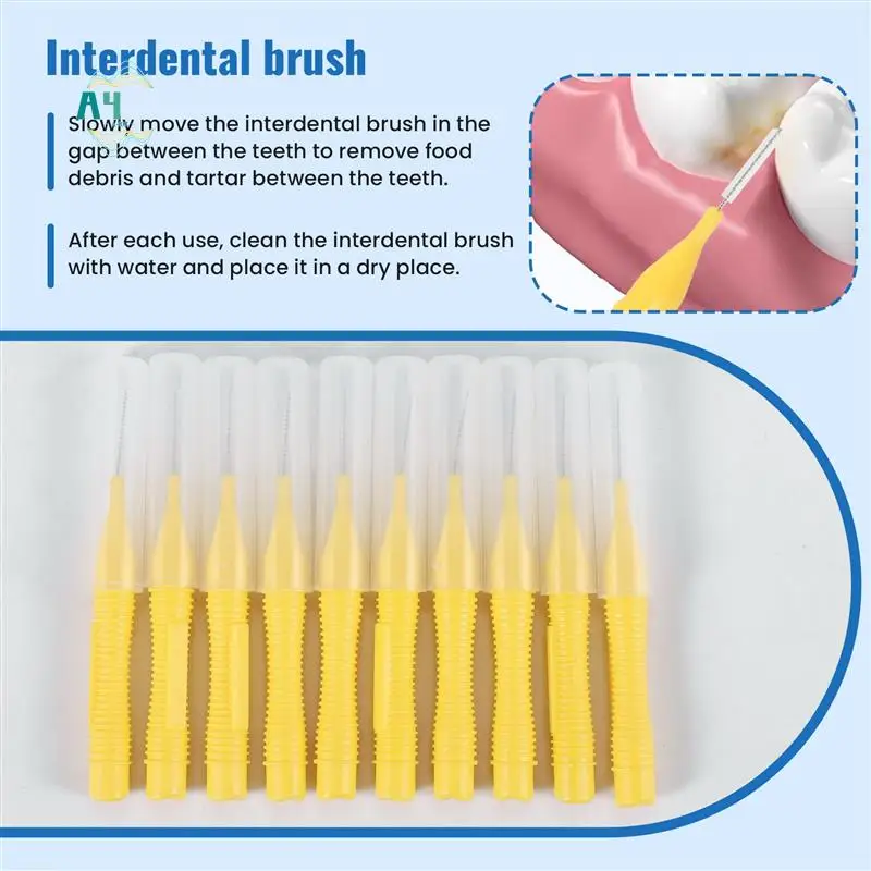 

A40Z-ASUS 10 шт./кор. 0,4 мм прямая межзубная щетка межзубная щетка для чистки зубов межзубная щетка