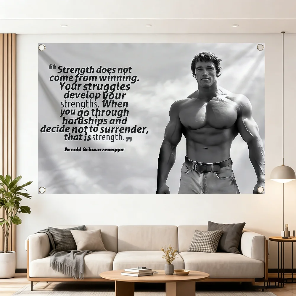 B-bodybuil-ding-g Ronnie flag Durable Outdoor Indoor Patio Festive Decoration Classic Design Pole Wall Room Banner