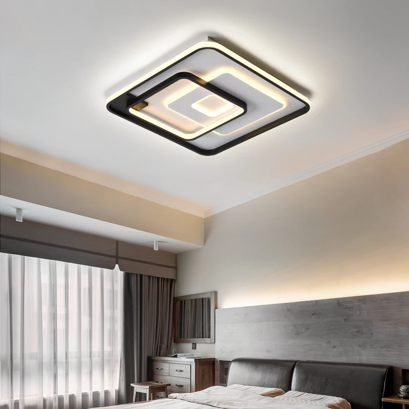 Plafoniere moderne a LED per camera da letto studio soggiorno Indoor Round Square Lighting Lamps decorazione Luminaria illuminazione per interni