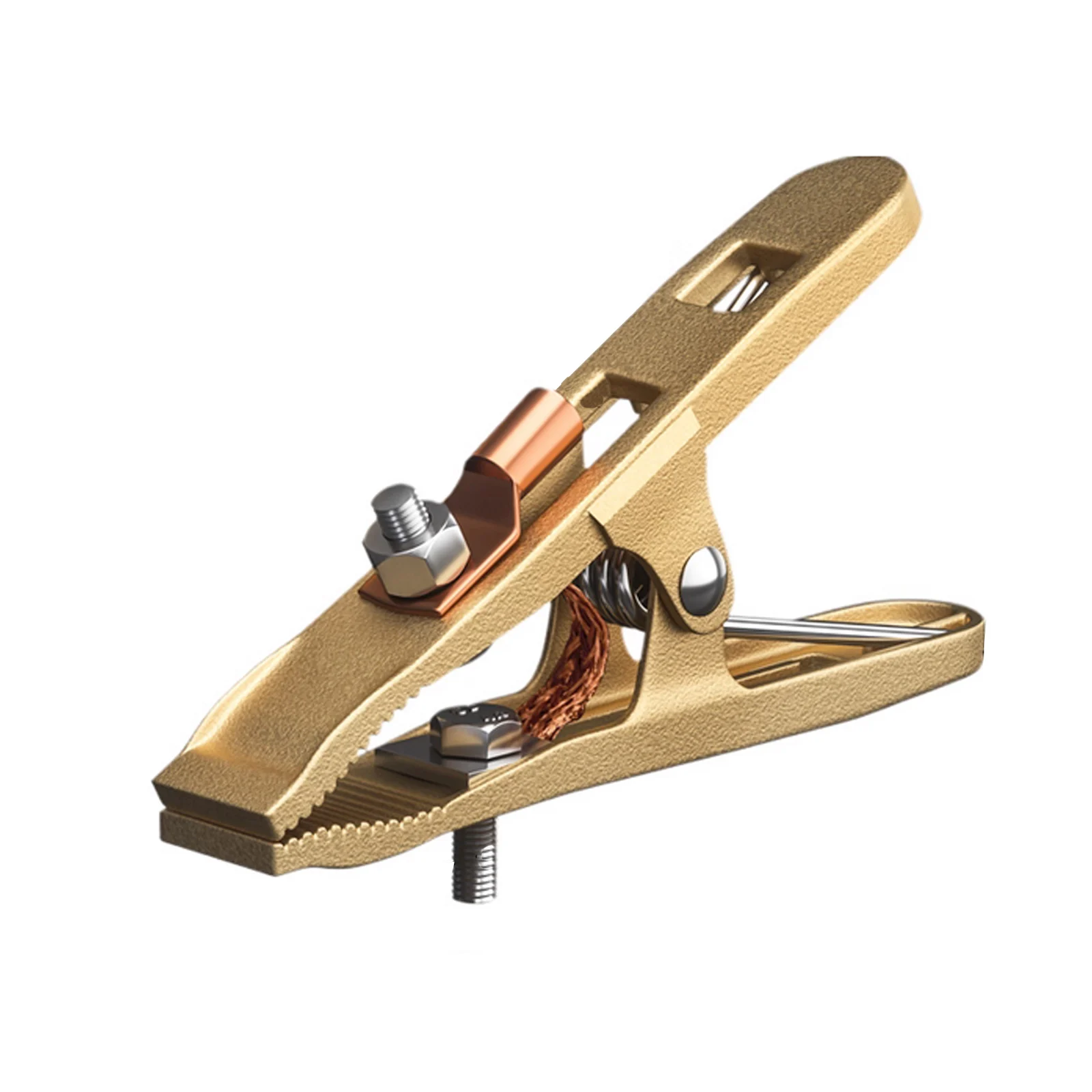 Professional Welding Ground Clamp, Heavy-Duty Forged Pure Copper Grounding Clamp for Arc Welder Machines