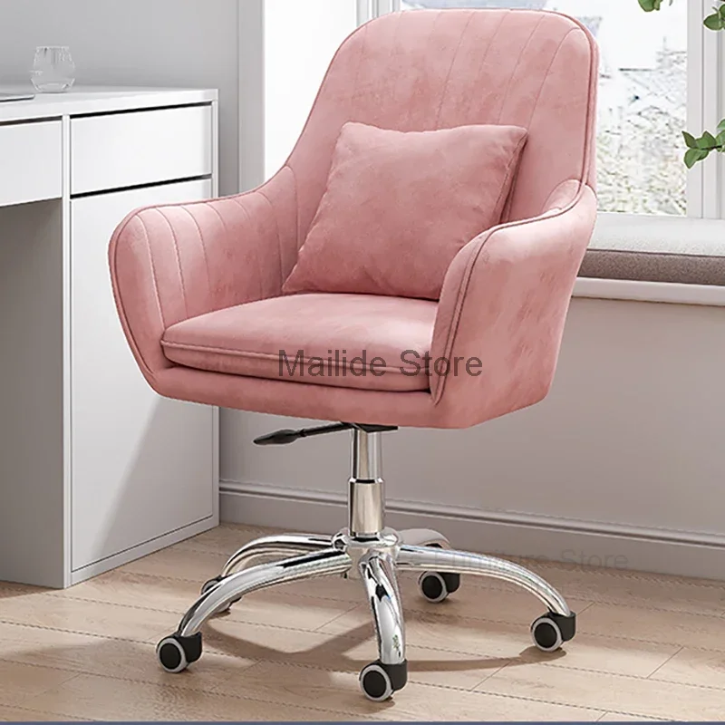 

Nordic Home Office Chairs Modern Creative Office Furniture Backrest Computer Chair Lift Swivel Armchair Soft Cushion Game Chair