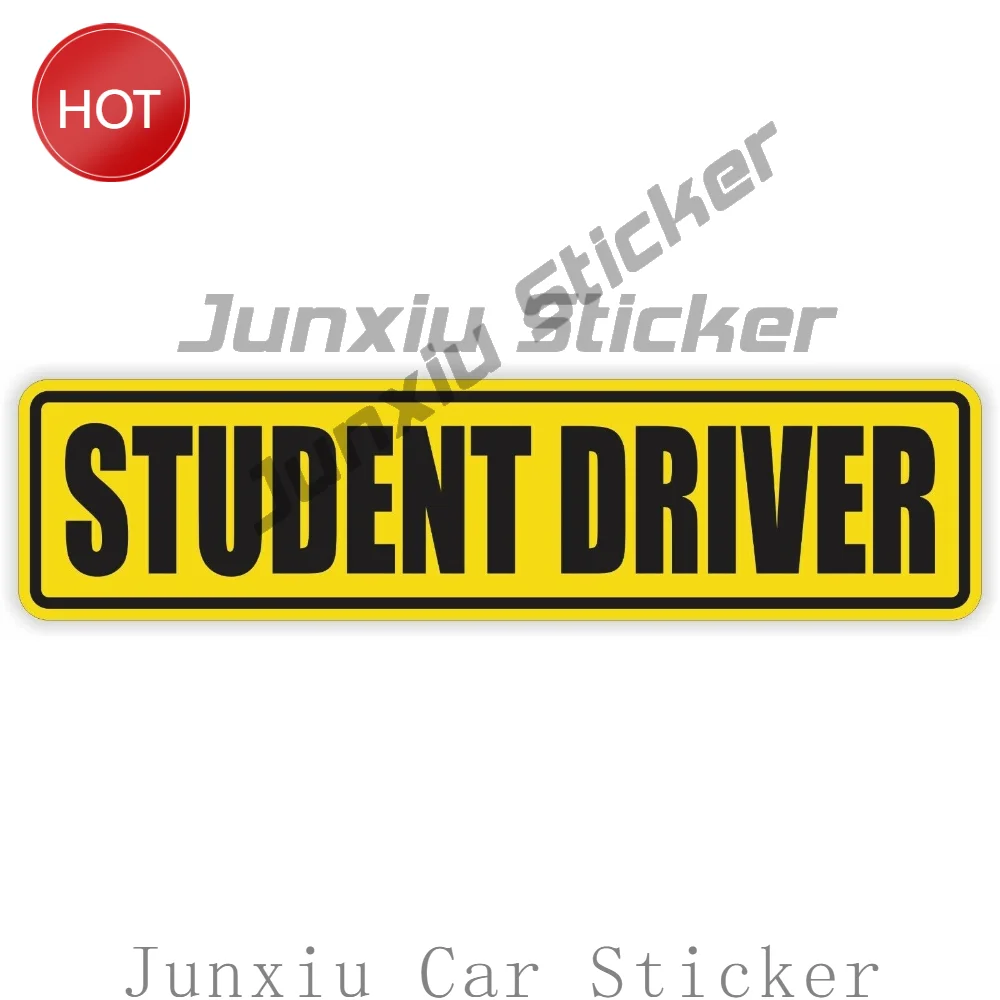 Student Driver Please Be Patient PVC Car Sticker Decal For Car Window And Luggage Road Notice Display Car Accessories