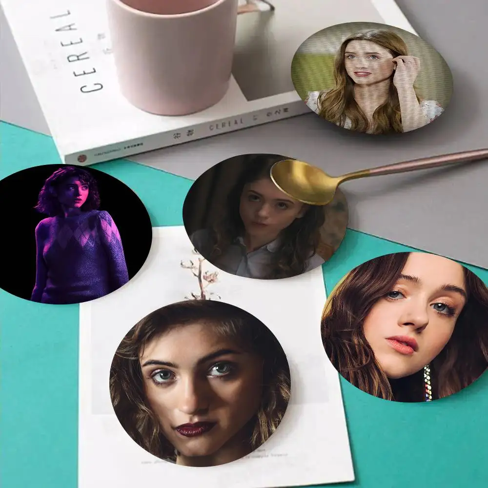 1pc N-Natalia D-Dyer Wooden Coaster Colour Printing Cup Mat Home Desk Decoration Gifts