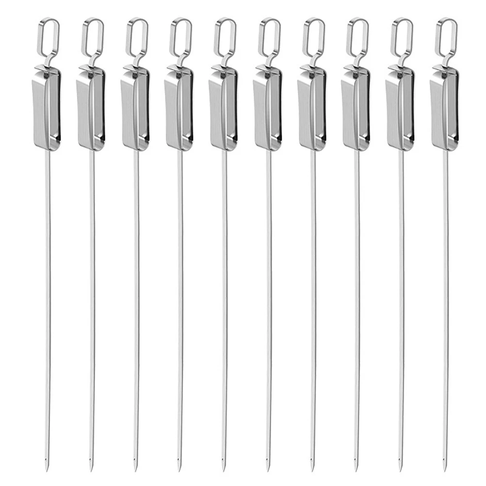 

10 skewers Outdoor Barbecue SkewersStainless Steel Barbecue SticksBarbecue ToolsLamb Skewers430 Barbecue SticksBarbecue Utensils