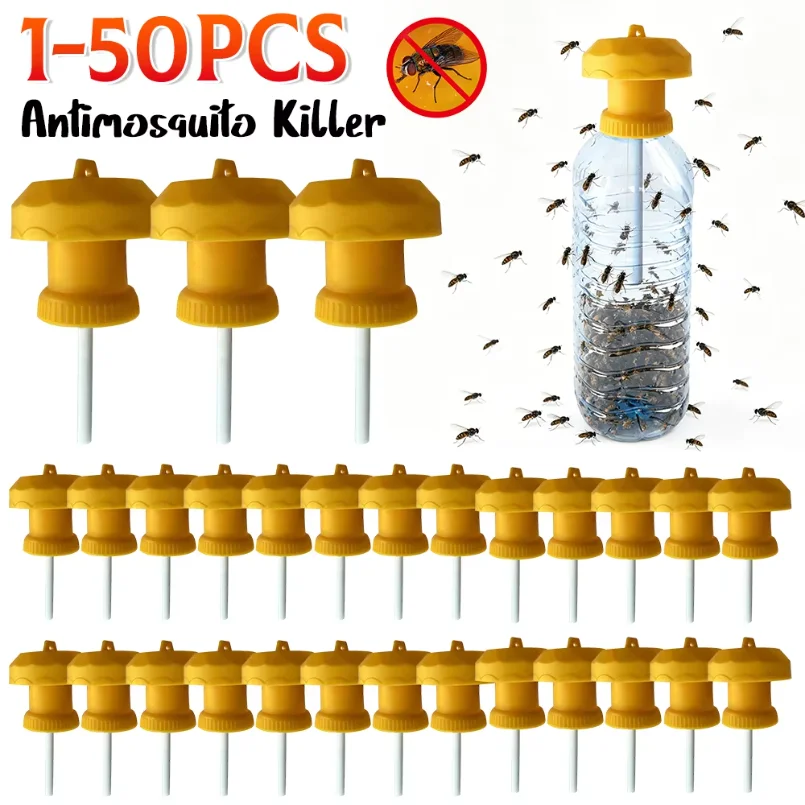 1-50Pcs Fruit Fly Trap Killer Trap Catcher Insect Control Farm Orchard Fruit Fly Trap Cap Can Be Matched With Water Bottle