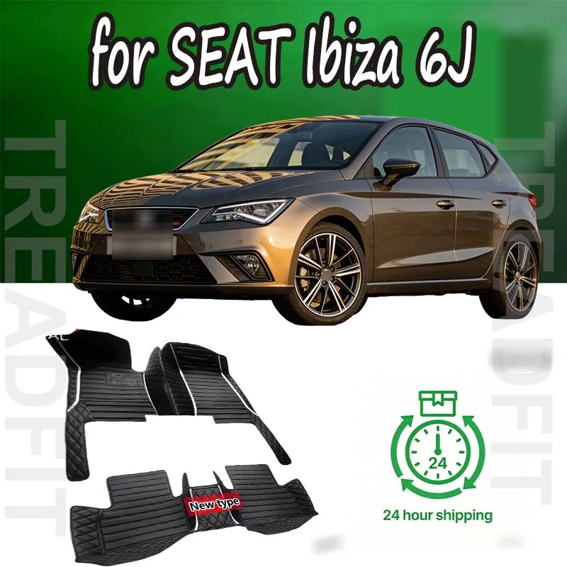 

Роскошные автомобильные коврики для SEAT Ibiza 6J 6P MK4 2008 ~ 2017, водонепроницаемые коврики, прочные ковры