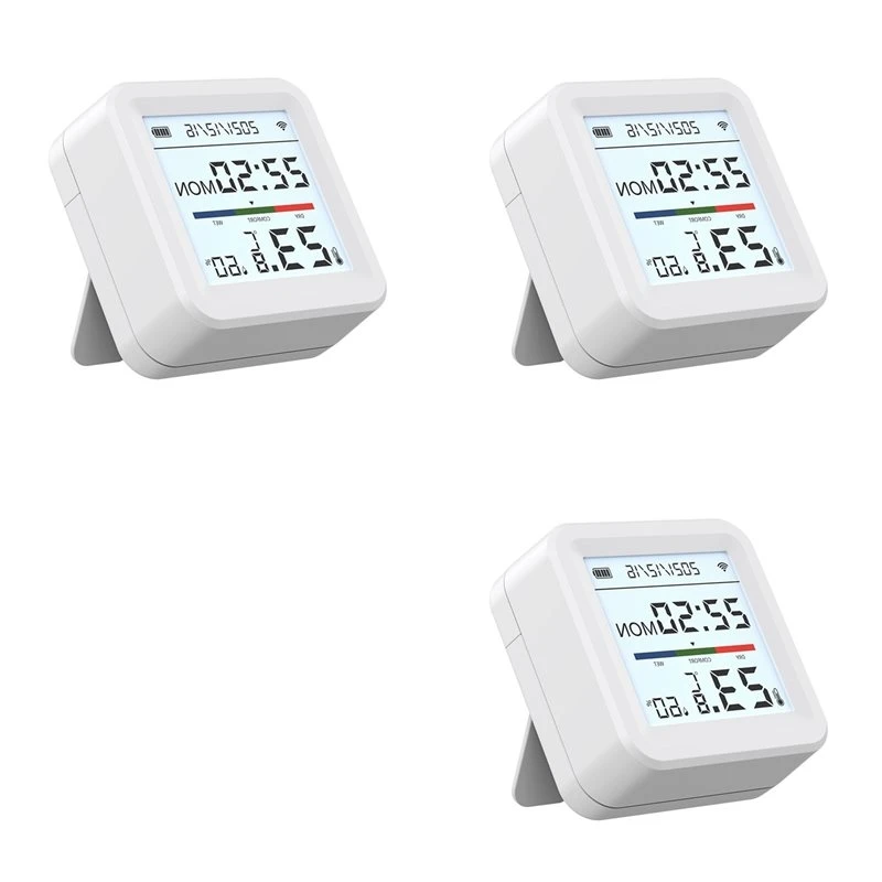 T24C 3X Tuya Wifi Temperature Humidity Sensor Smart Life Backlight Hygrometer Thermometer Sensor Phone Remote Monitoring