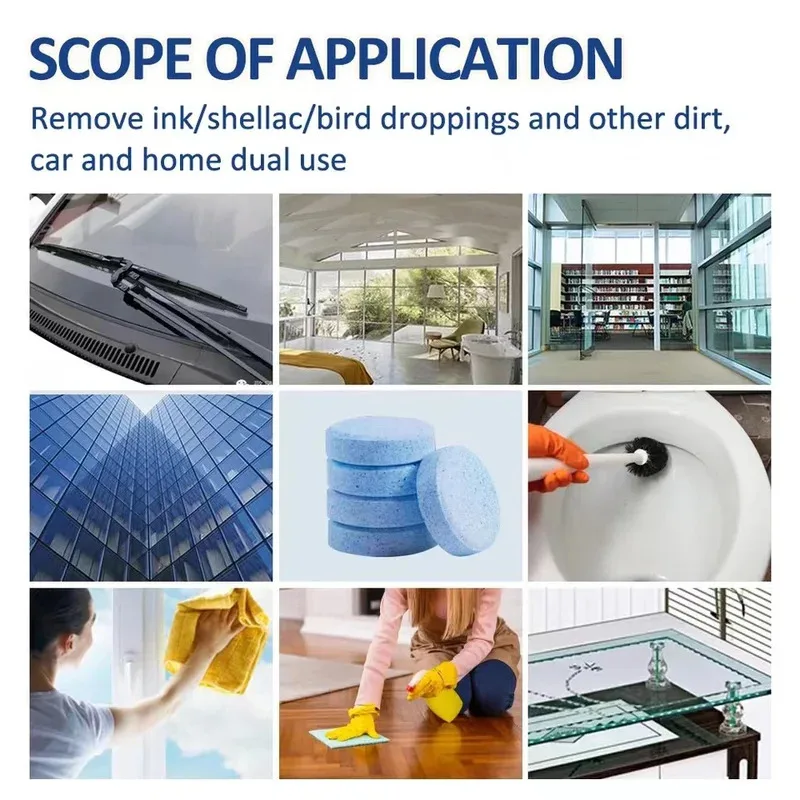 زجاج السيارة الأمامي الصلبة الأنظف ممسحة الزجاج الأمامي أقراص فوارة تنظيف المرحاض اكسسوارات السيارات زجاج السيارة الأمامي لذلك #4