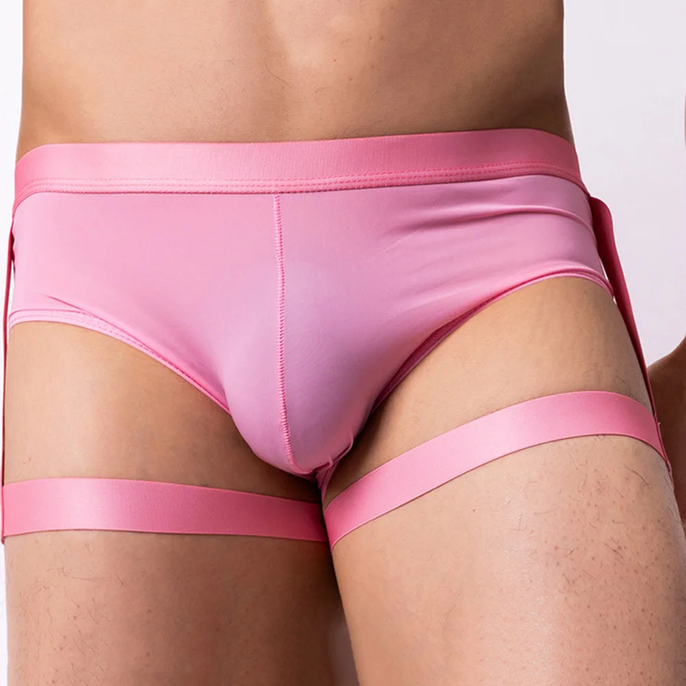 أزياء جديدة الملابس الداخلية الملاكم موجز أصفر أسود وردي فاتح الملابس الداخلية الملابس الداخلية منخفضة الخصر الرجال مثير الملابس الداخلية M ~ 2XL