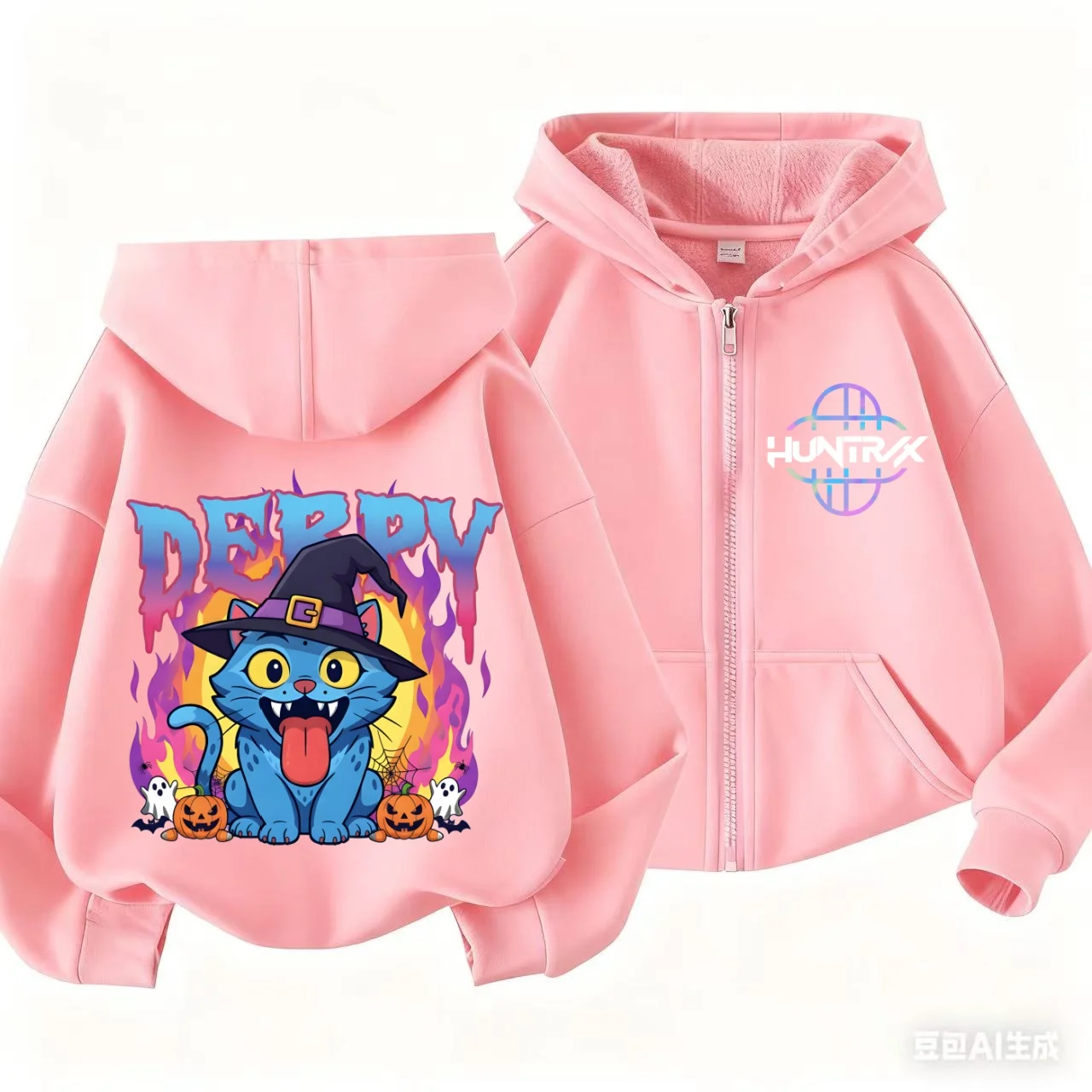 

Толстовка K-Pop «Охотники на демонов», детское пальто на молнии на Хэллоуин, модная плюшевая толстовка Y2K, костюм с рисунком аниме, подарок для девочки