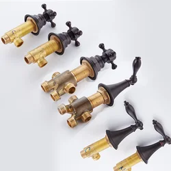 BAKALA Black hot and cold water Brass switch valve for Bathtub faucet shower mixer, bathtub set faucet Bath faucet control valve